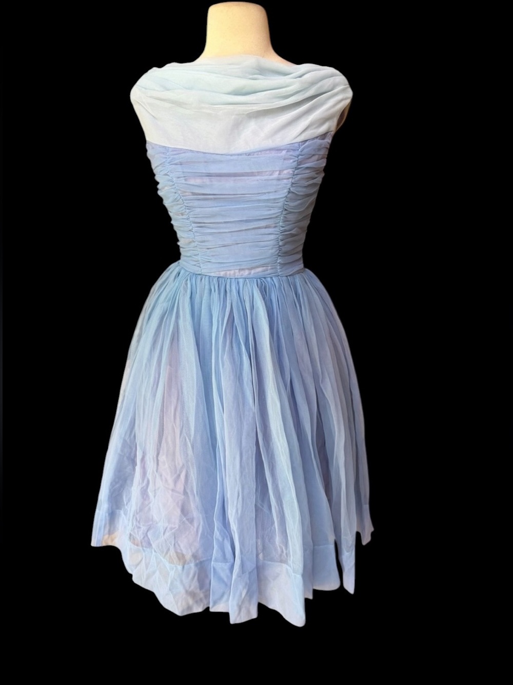 1950s Kerrybrooke Ombré-Like Pastel w/Soft Lavender Cocktail Party Dress‎